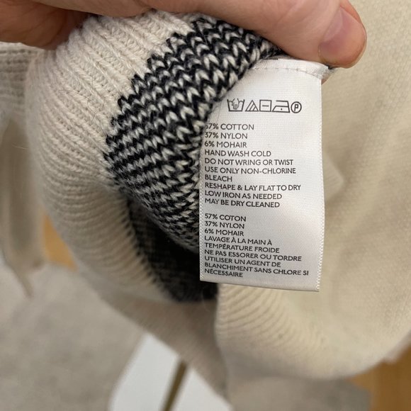 Glitchcore Urban Outfitters Ecoté Cream and Black Sweater, S - Picture 5 of 6